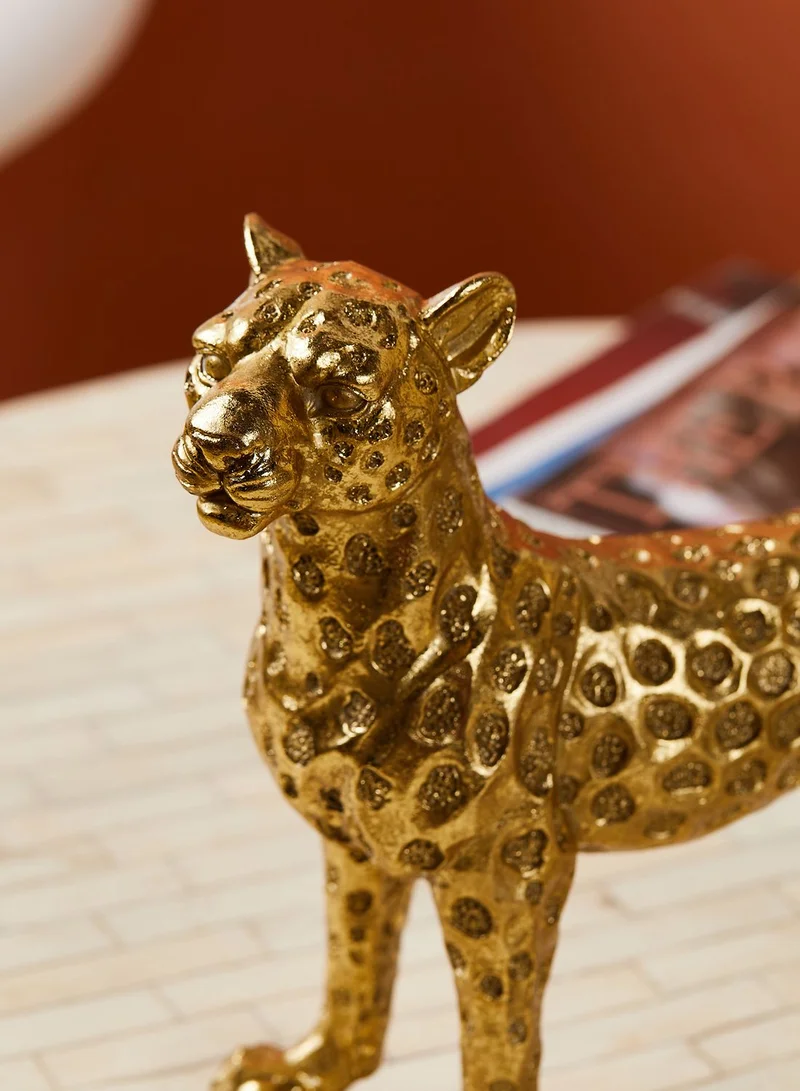 AURORA Gold Standing Leopard Ornament