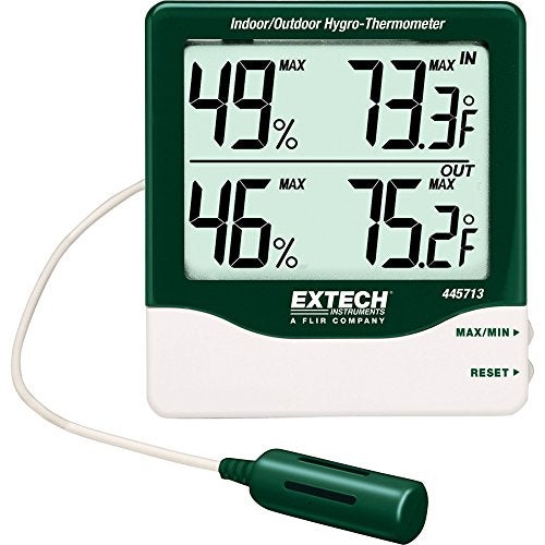 Extech 445713 Big Digit Indoor/Outdoor Hygro-Thermometer - Image 1