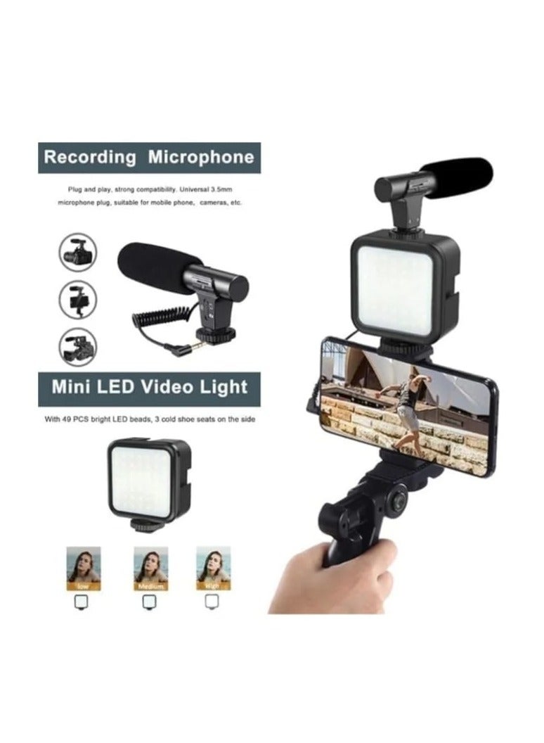 PLOKAMA Mobile Ring Light with 3 Levels of Lighting, Mini Stand and Microphone for Video Shooting - Small for Mobile Phones for Professional Photography - Image 3