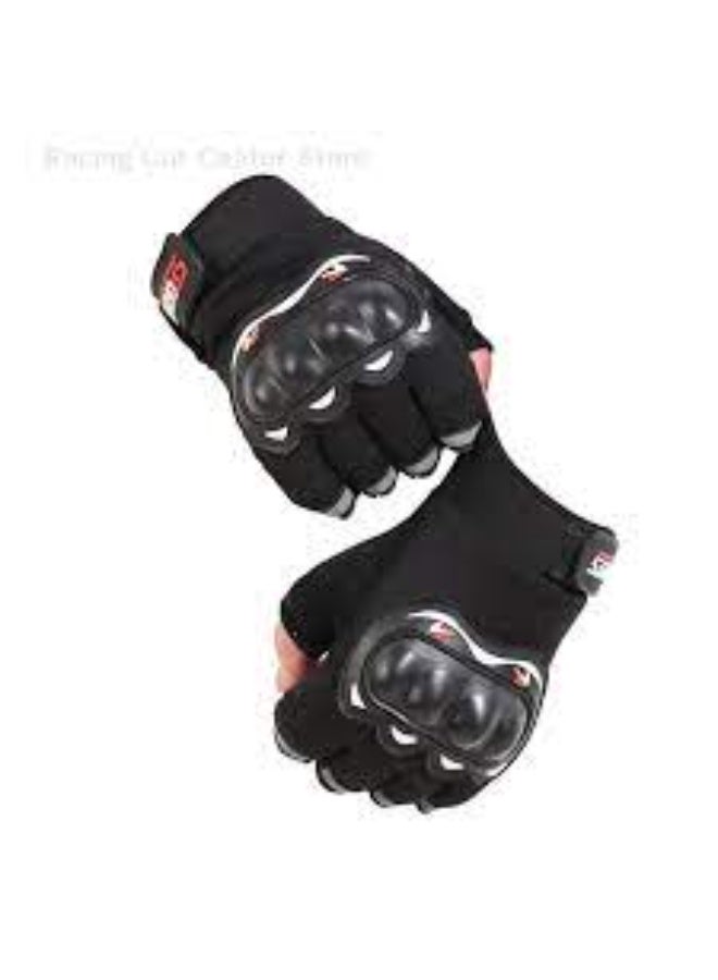 Leather Half Fingers Gloves For Sports activities And Motorcycle - Image 2