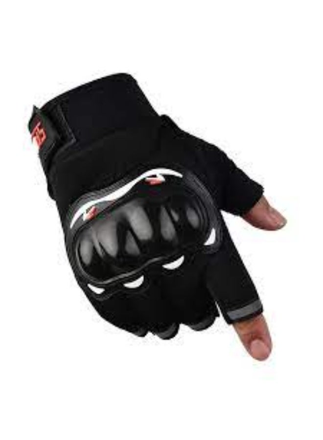 Leather Half Fingers Gloves For Sports activities And Motorcycle - Image 3