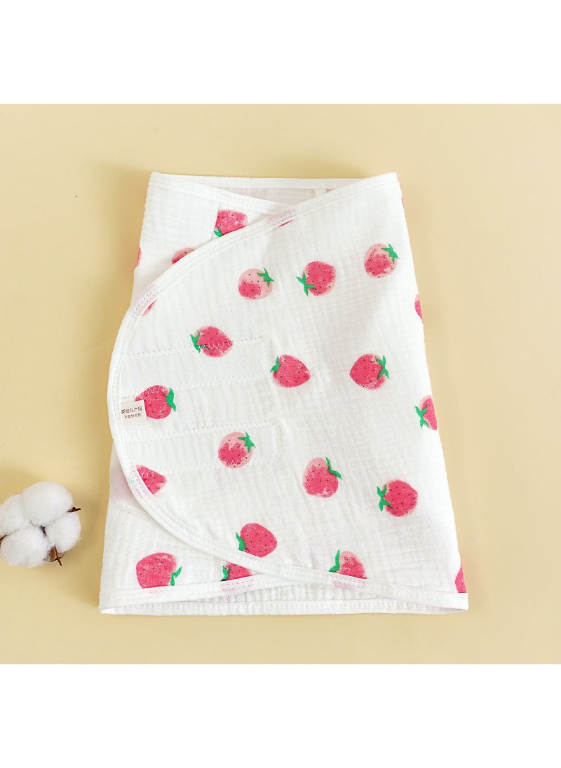 Generic Cotton Cartoon Baby Swaddle Wrap Strawberry style 