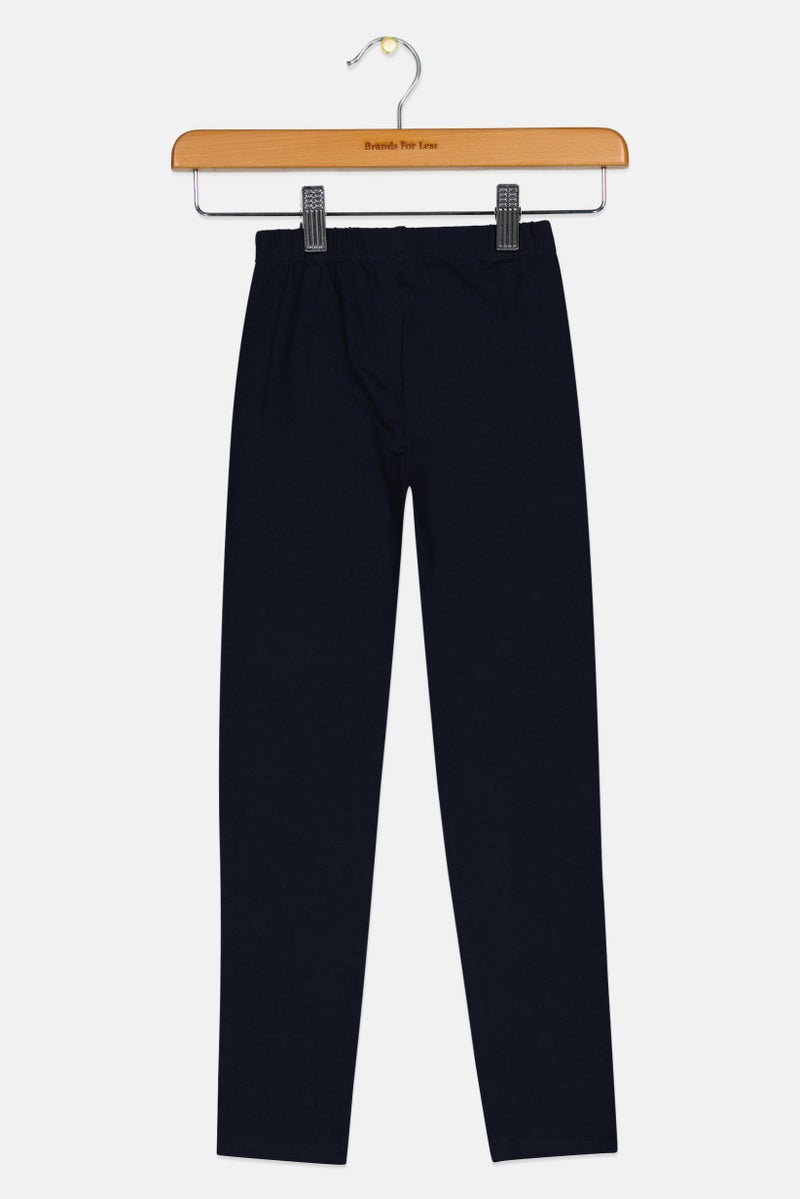 GAP Kids Girl Plain Pull On Leggings, Navy  - Image 2