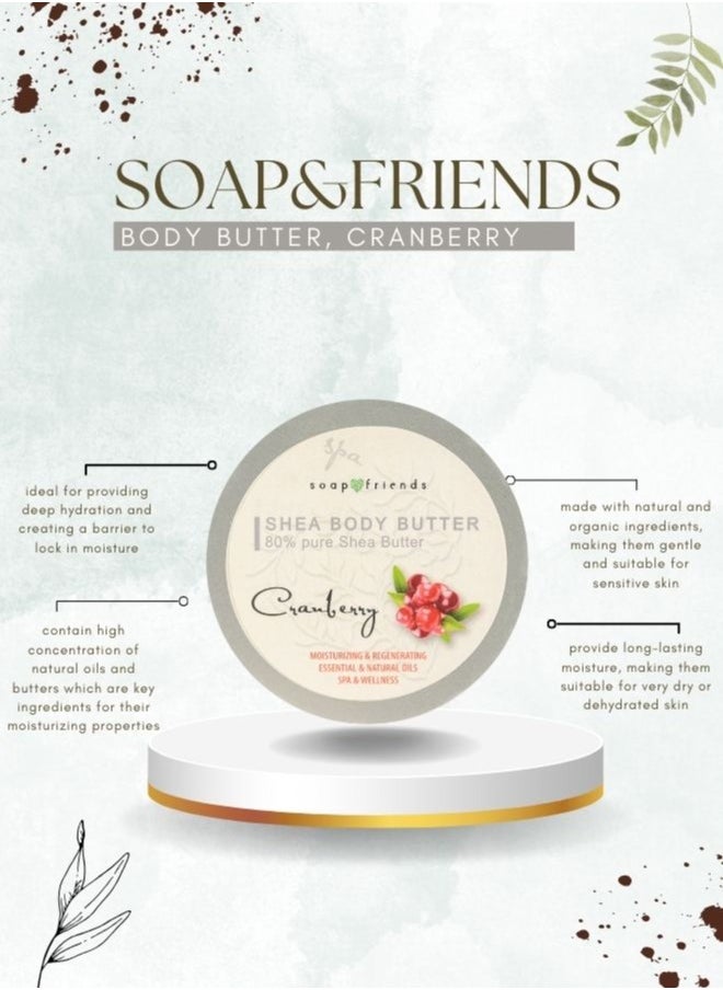 Soap&Friends Soap&Friends Cranberry 80% Shea Butter Moisturizer with Avocado Oil - 200 ml  - Image 2