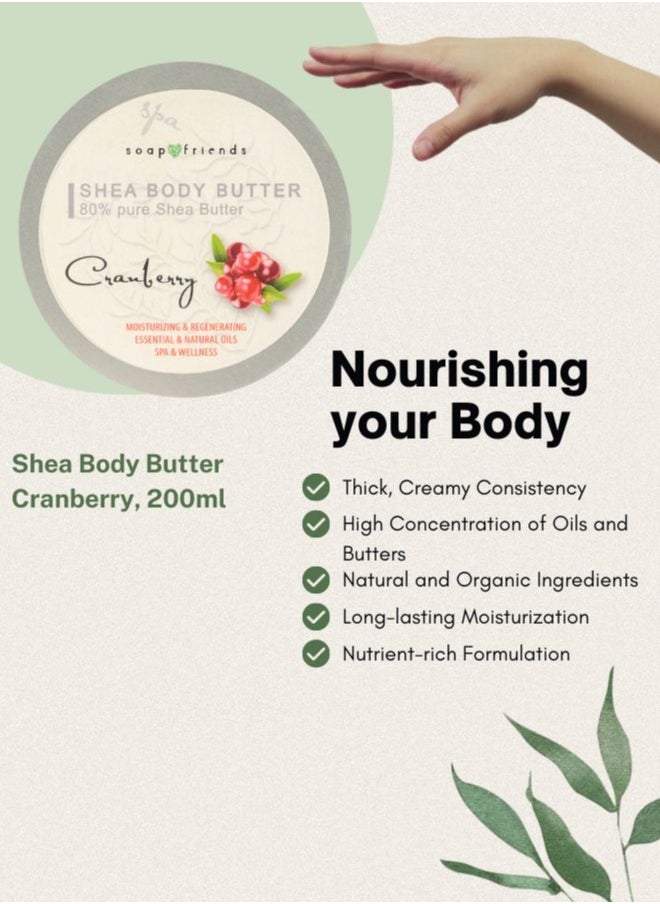 Soap&Friends Soap&Friends Cranberry 80% Shea Butter Moisturizer with Avocado Oil - 200 ml  - Image 3
