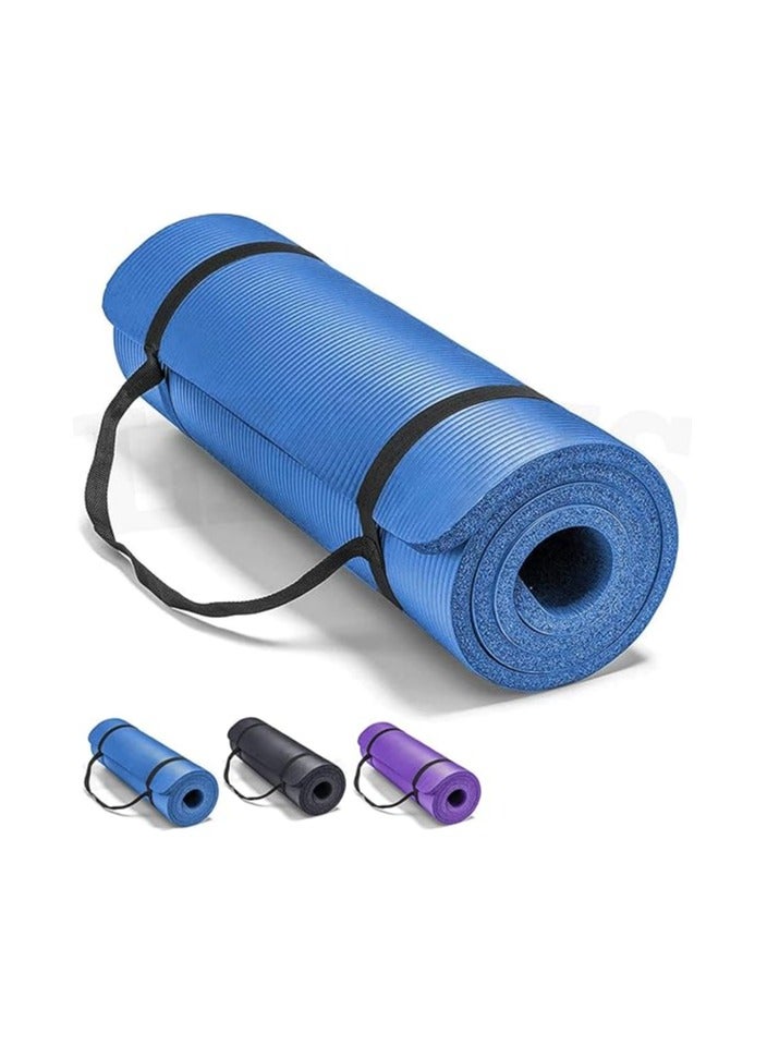 BJM SKY-TOUCH Yoga Mat Non Slip, Yoga Mat with Strap Included 10mm Thick Exercise Mat Ideal for HiiT, Pilates, Yoga and Many Other Home Workouts - Image 1
