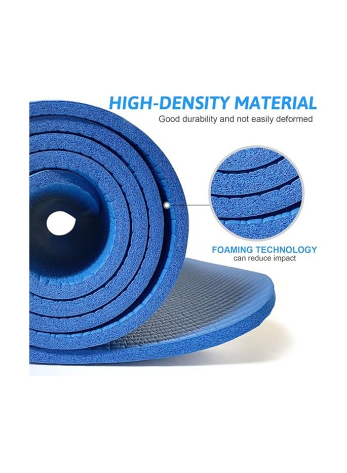 BJM SKY-TOUCH Yoga Mat Non Slip, Yoga Mat with Strap Included 10mm Thick Exercise Mat Ideal for HiiT, Pilates, Yoga and Many Other Home Workouts - Image 2