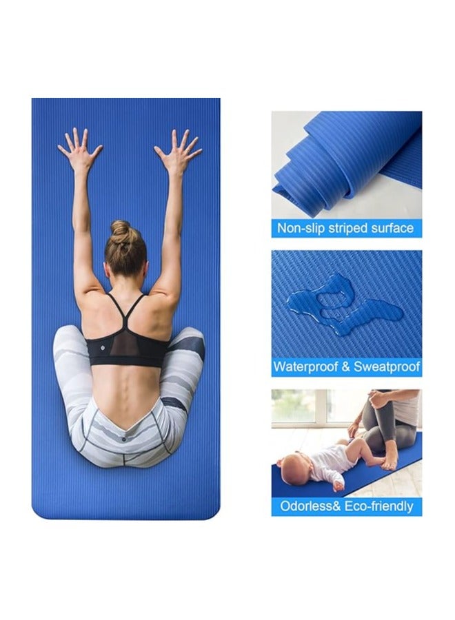 BJM SKY-TOUCH Yoga Mat Non Slip, Yoga Mat with Strap Included 10mm Thick Exercise Mat Ideal for HiiT, Pilates, Yoga and Many Other Home Workouts - Image 3