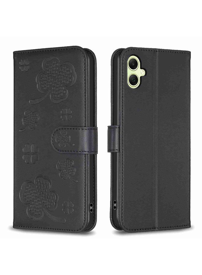 اس-توب جراب لهاتف Samsung Galaxy A05، جراب جلدي منقوش بأربع أوراق - Image 1