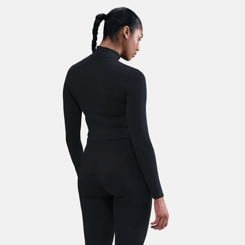 Nike Black Women's One Fitted Dri-FIT 1/4-Zip Training Top for Women | Best Price UAE