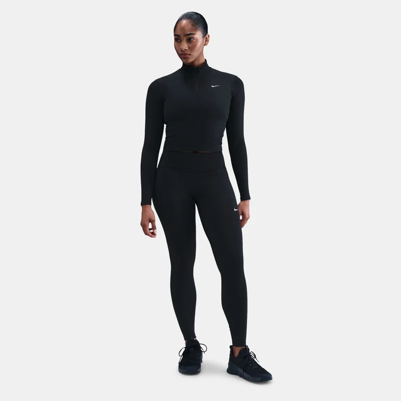 Nike Black Women's One Fitted Dri-FIT 1/4-Zip Training Top for Women | Best Price UAE