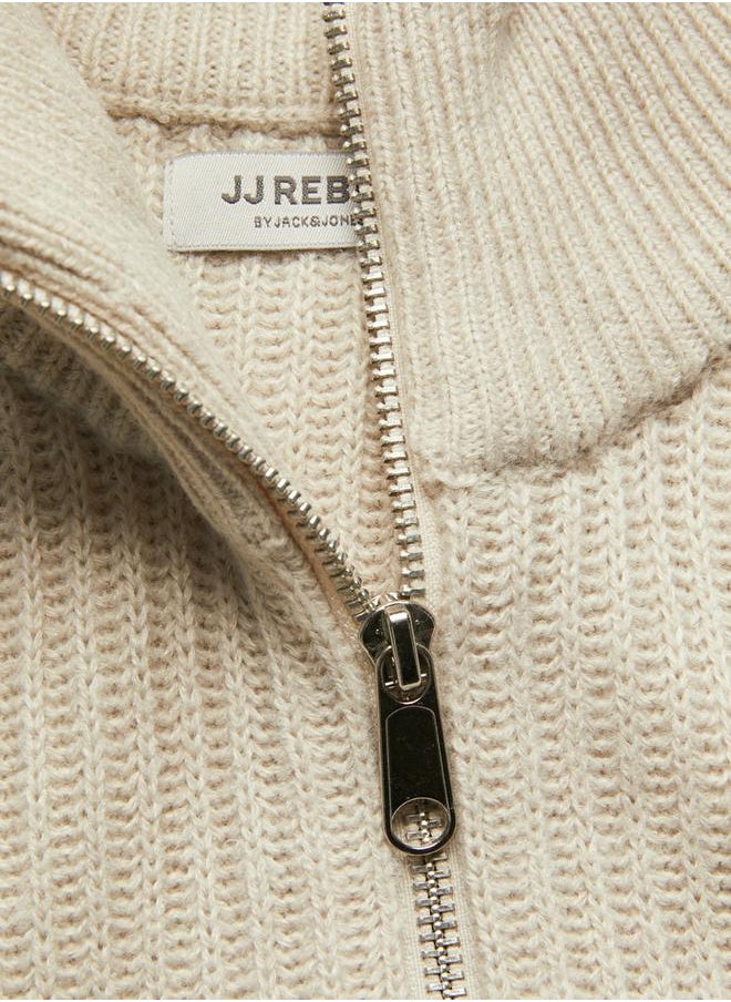 JJ Rebel by Jack & Jones High Neck Full Zip Knitted Cardigan  - Image 2