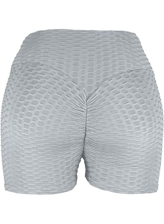 Ronza High Waisted Textured Workout Shorts One Size 50-100 kg Tummy Control Compression Athletic Fitness Gym Training - Image 2