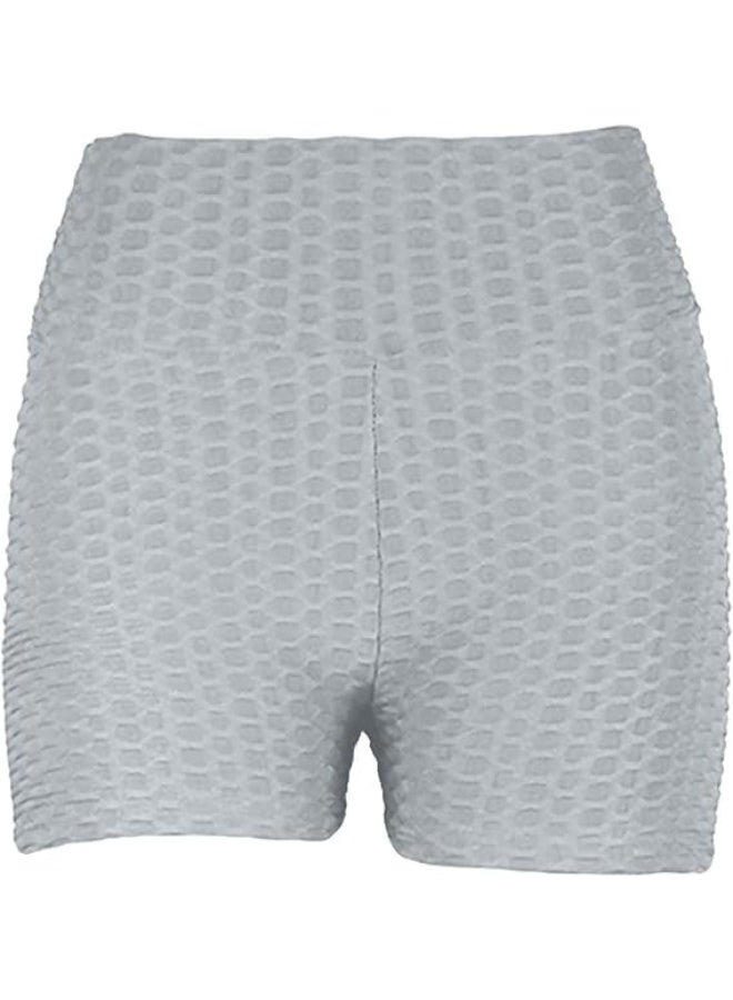 Ronza High Waisted Textured Workout Shorts One Size 50-100 kg Tummy Control Compression Athletic Fitness Gym Training - Image 3