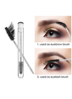 La Jolie Jasmin Mascara Wand Brushes Tubes Set-70 Pieces Disposable Eyelash Brushes Replacement with 20 Pieces Empty Container Tubes for Eyelash Extension Lash (Black Eyelash)  - Image 5