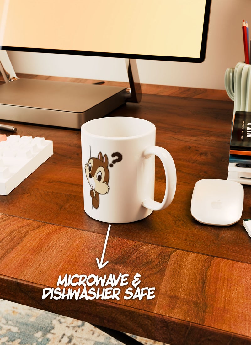 LOUD UNIVERSE White Ceramic Coffee Mug Chip And Dale Ceramic Tea Cup - Image 4