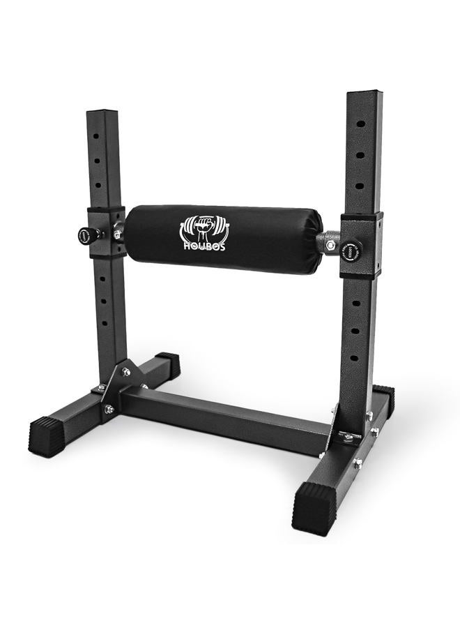 Houbos Bulgarian Split Squat Stand - Single Leg Squat Stand，9 Adjustable Roller Heights, Comfortable Padding for Squats, Leg Lunges, Bodyweight Training (Silver) - Image 1