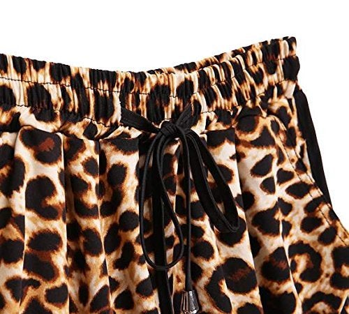 Kafeimali Women's Fashion Summer Leopard Beach Shorts Casual Short Pants (XL) - Image 5