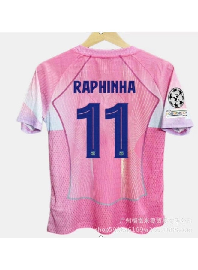 25-26fcb Pink No. 11 Star Plus Champions League Fair Strip Football Jersey - Image 1
