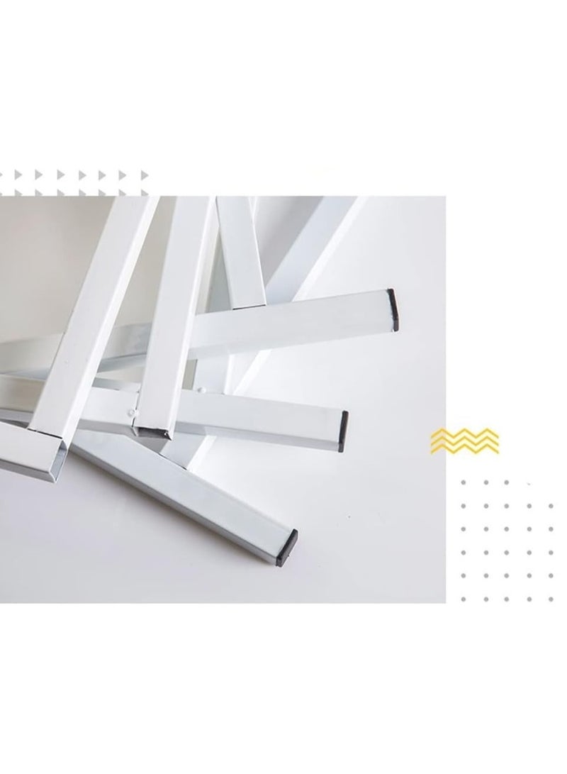 DubaiGallery Coffee Table Set of 2, Wood Metal Side Table Round Set, Table Combination for Living Room, Balcony, Small Set of Table Set, Living Room Table Modern Industrial Style Side Table Round - Image 3