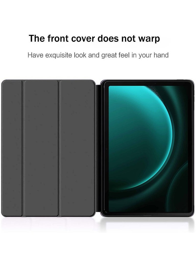 Techie جراب خلفي ذكي قابل للطي ثلاثي الطيات مع وظيفة الإيقاظ/السكون التلقائي لجهاز Samsung Galaxy Tab S9 FE 5G مقاس 10.9 بوصة/Galaxy Tab S9 مقاس 11 بوصة 2023 - أسود - Image 4