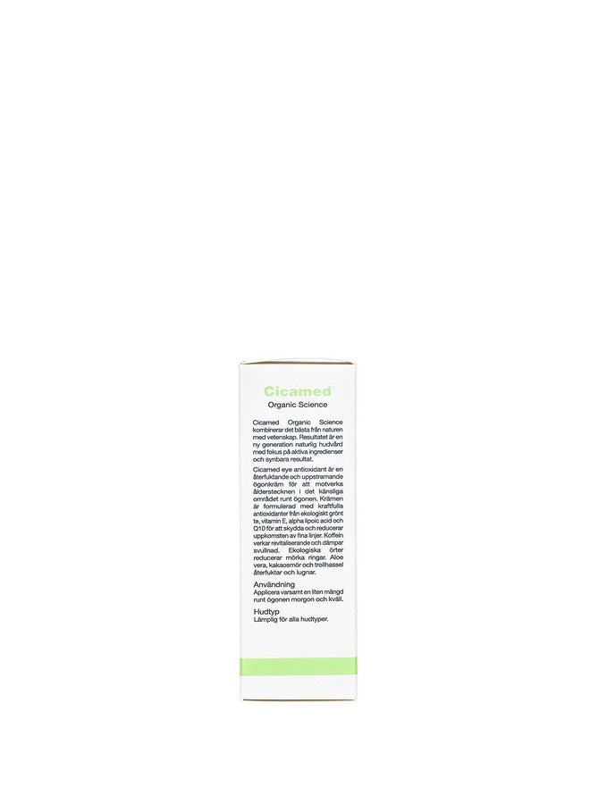 Cicamed Eye Cream for Dark Circles and Puffiness - Under Eye Cream with Caffeine, Green Tea, Q10 & Vitamin E - Firming Eye Serum for Fine Lines and Wrinkles - Made in Sweden – 0.5 fl. oz. (15 ml - Image 5