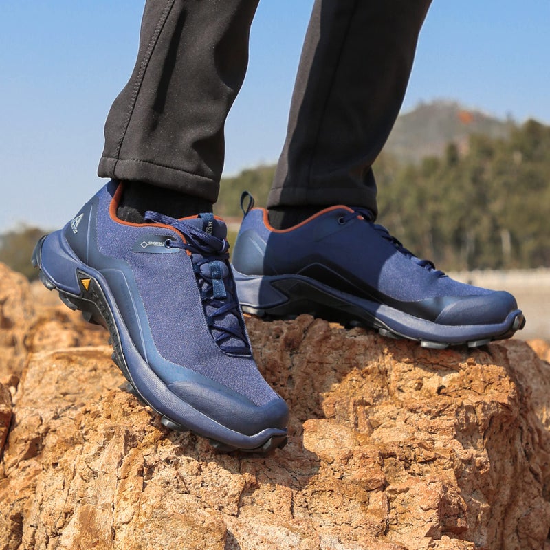 HUMTTO Men's All-Terrain Waterproof Hiking Shoes Lightweight Breathable Trekking Trails Shoes Anti Slip Outdoor Shoes 10.5 Navy Blue - Image 2