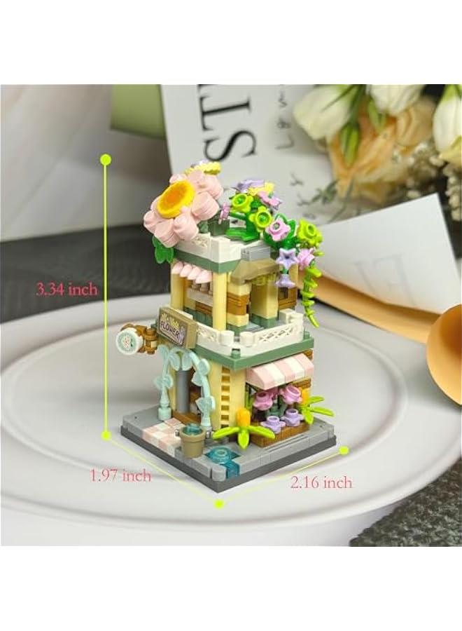Mini-Flower-Store City-Building Blocks Set- City Town Modular Flower Shop House Model Construction Building Blocks Collection Set 390 PCSAdults and Famliy - Image 3