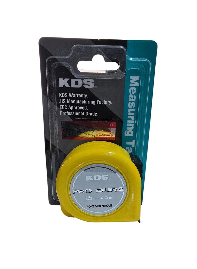 كي دي اس شريط قياس Muratec KDS Pro Dura Coat مقاس 25 مم × 5 متر – موديل PDX25-50 شريط قياس فولاذي شديد التحمل مع حماية Dura Coat - Image 2