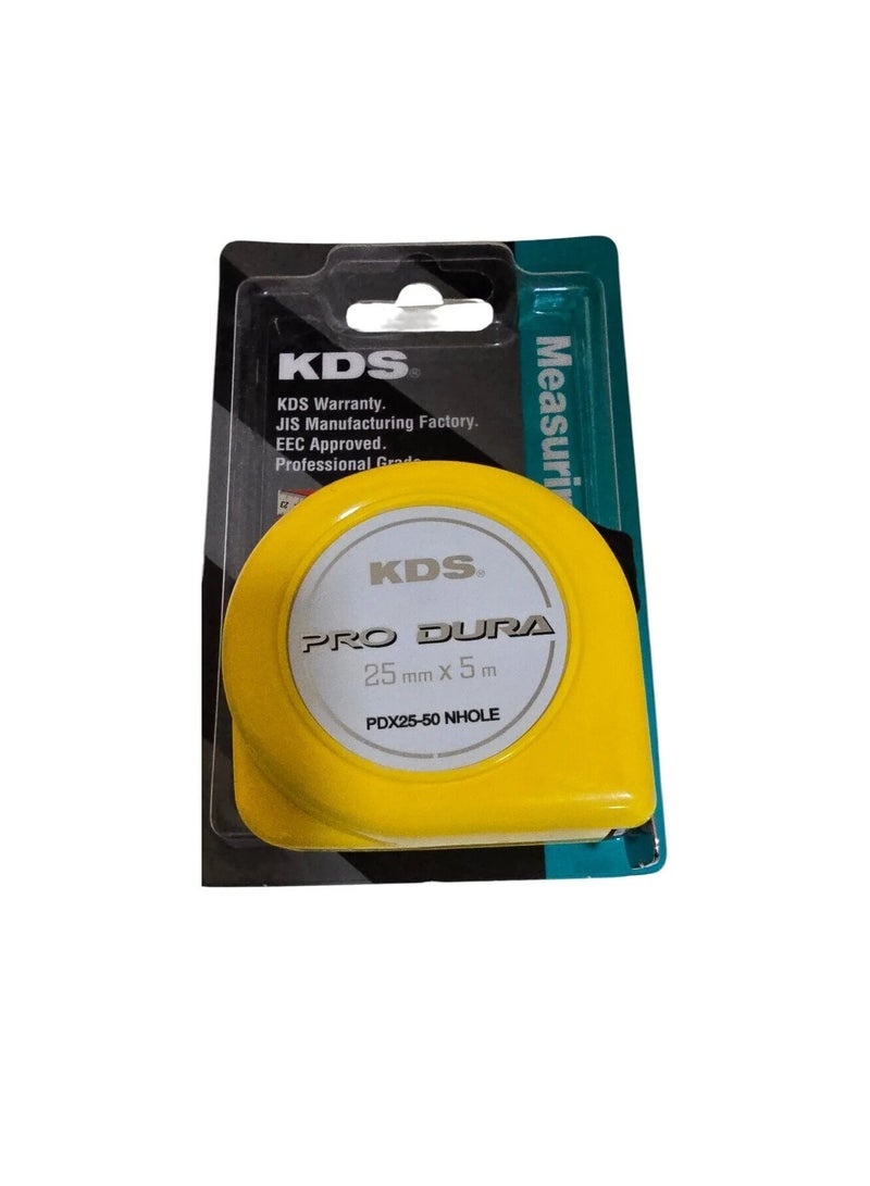 كي دي اس شريط قياس Muratec KDS Pro Dura Coat مقاس 25 مم × 5 متر – موديل PDX25-50 شريط قياس فولاذي شديد التحمل مع حماية Dura Coat - Image 1
