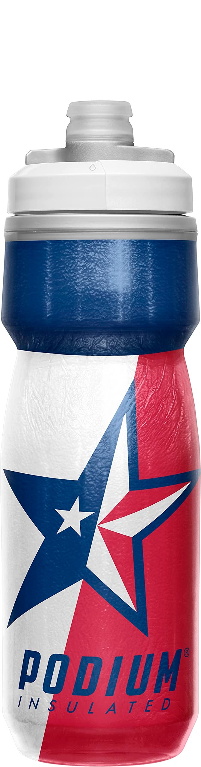 CamelBak Podium Chill Insulated Bike Water Bottle - Easy Squeeze Bottle - Fits Most Bike Cages - 21oz  Texas - Image 3