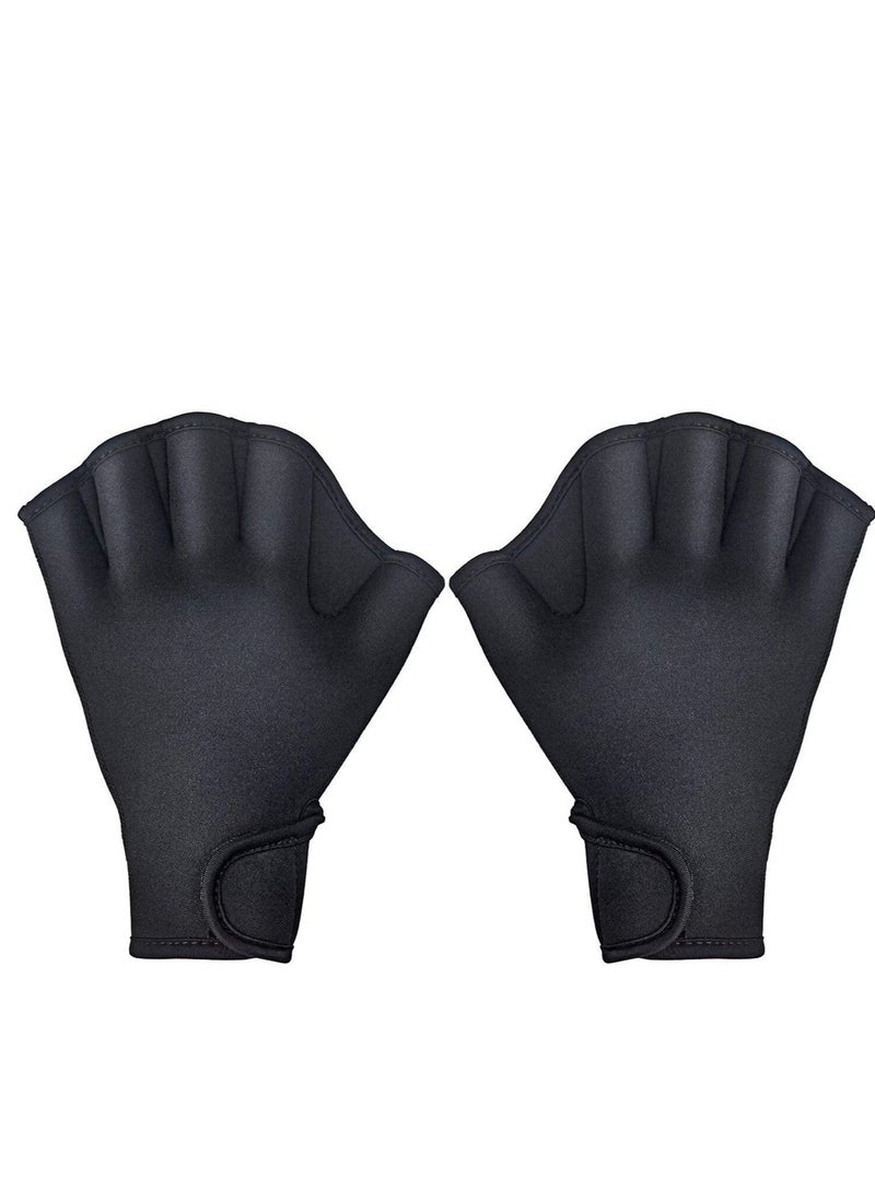 KASTWAVE - Aquatic Gloves For Helping Upper Body Resistance, Webbed Swim Gloves With Wrist Strap, Well Stitching, No Fading, Sizes For Men Women Adult Children Aquatic Fitness Water Resistance Training - Image 1