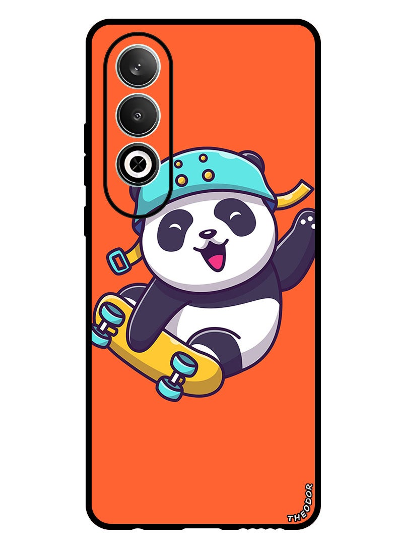 Theodor Protective Case Anti Scratch Shock Proof Bumper Cover For Oppo K12 Skiing Panda - Image 1