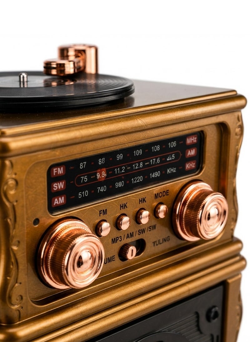 FEEXOT FX-2502B Retro Classic Portable Bluetooth Speaker and Radio - MP3 Player, AM/FM/SW, USB, TF Card, Rechargeable Battery - Image 5