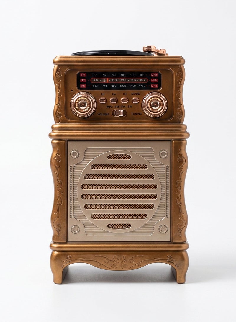 FEEXOT FX-2502B Retro Classic Portable Bluetooth Speaker and Radio - MP3 Player, AM/FM/SW, USB, TF Card, Rechargeable Battery - Image 2