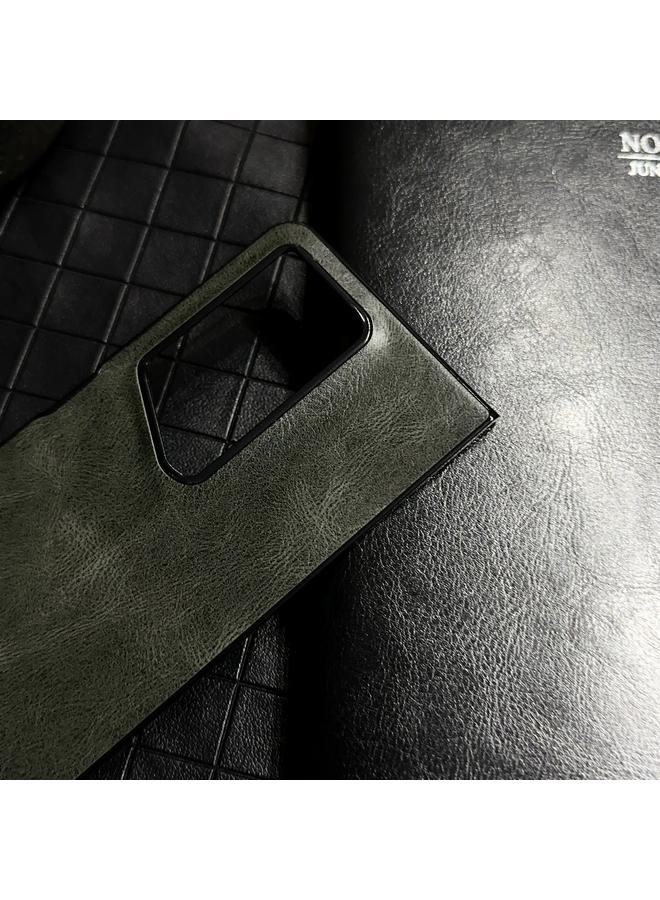 S-TOP Case For Honor Magic V2 RSR Porsche Design Crazy Horse Pattern Folding Leather Phone Case - Image 3