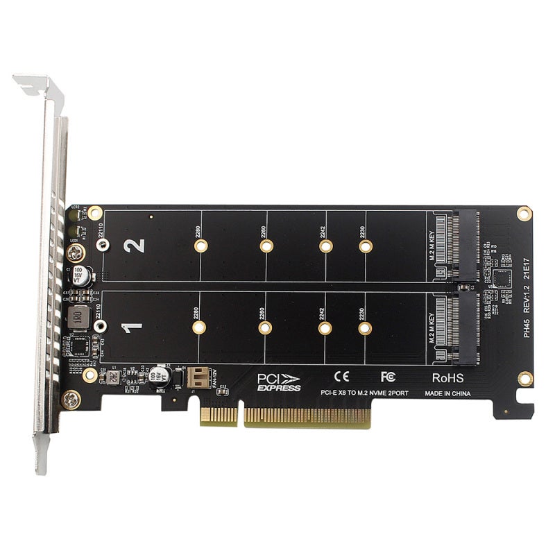 محول NVME: دعم مزدوج لـ M-Key/B&M-Key، توافق مع 2230/2242/2260/2280/22110 - تصميم بأصابع ذهبية مقاومة للخدش لبطاقة PCIE لترقية تخزين سطح المكتب - Image 1