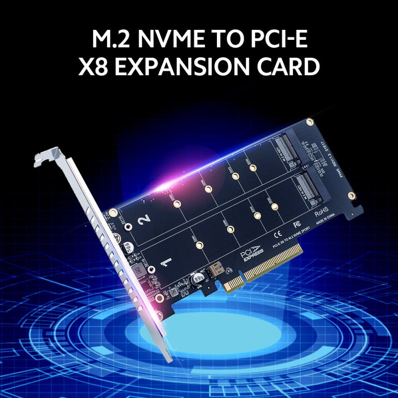 محول NVME: دعم مزدوج لـ M-Key/B&M-Key، توافق مع 2230/2242/2260/2280/22110 - تصميم بأصابع ذهبية مقاومة للخدش لبطاقة PCIE لترقية تخزين سطح المكتب - Image 2