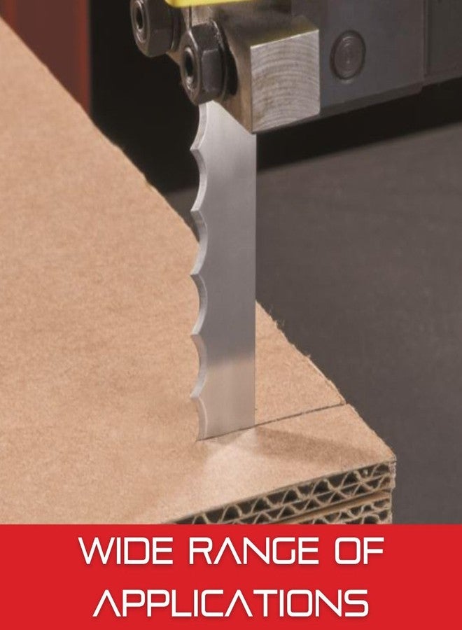 ستارريت شفرة منشار شريطي Starrett Duratec SFB مصنوعة من الفولاذ الكربوني - سنّ مائل، مجموعة مجرفة، مجرفة محايدة - طول 93-1/2 بوصة، عرض 1/2 بوصة، سمك 0.025 بوصة، 4 TPI - 91340-07-09-1/2 - Image 4