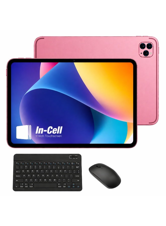 MODIO TAB M93 Tablet 11 Inch, 12GB RAM, 512GB Storage, Android 15, 10000mAh Battery, In-Cell HD Display, Dual SIM WiFi with Keyboard & Mouse (Pink) - Image 1
