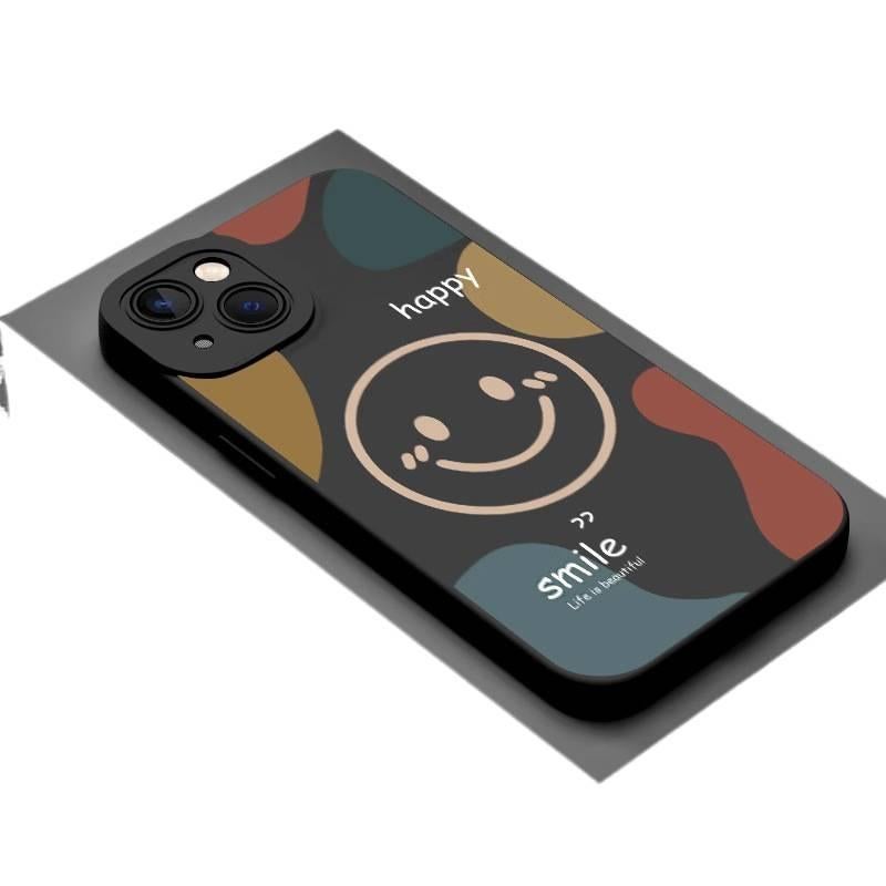 MS Silicone Protective Case for Redmi Note 13 Pro with Smiley Face Pattern and Scratch Resistant plus Shockproof plus Drop Protection in Blue - Image 2