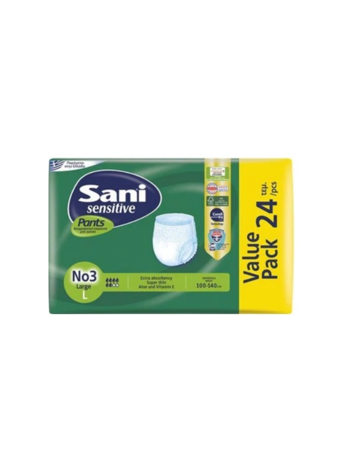 Sani Sensitive Economical Sani Diaper / Large 24 pieces 