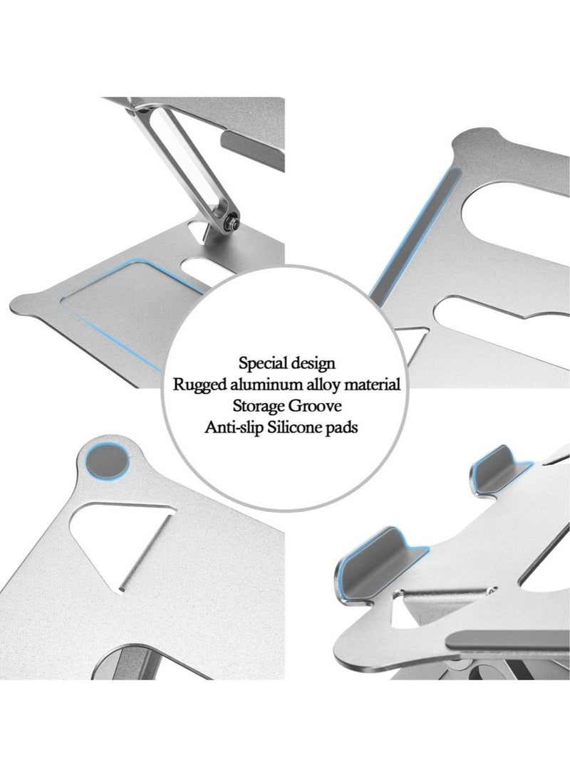 ELTRAZONE Adjustable Laptop Stand, Ergonomic Laptop Stand for Desk , Light Weight Aluminum Laptop Holder, Computer Stand Compatible with Mac MacBook Pro Air, Lenovo, HP, Dell and More 10-17.3 Inch PC Notebook - Image 2
