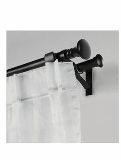 Excefore Curtain Double Rod Holder, Heavy Duty Curtain Rod Holder for 1" Curtain Rod, Curtain Rod Hook for Wall Black Double Curtain Holder Hook, 3 Piece Curtain Rod Holder  - Image 5