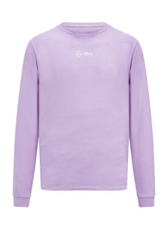 Mercedes AMG F1 Mens LS Retro Lilac Longsleeve T-shirt