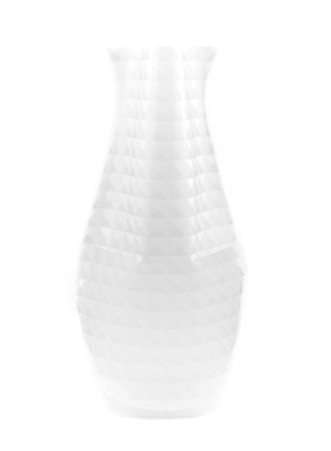 MODGY Expandable Flower Vase Plastic Decorative Modern Vases for Flowers Centerpieces Dining Table Decor Living Room Bathroom Wedding Office, Crys Myvaz Grey, Frosted