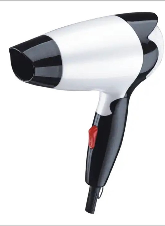 Denx - Denx Professional Ionic Hair Dryer 500 Watts, Fast Dry AC Motor, 2 Speeds, Diffuser And Nozzle - White - Image 1