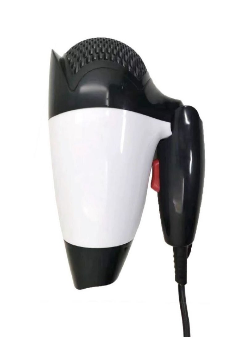 Denx - Denx Professional Ionic Hair Dryer 500 Watts, Fast Dry AC Motor, 2 Speeds, Diffuser And Nozzle - White - Image 1