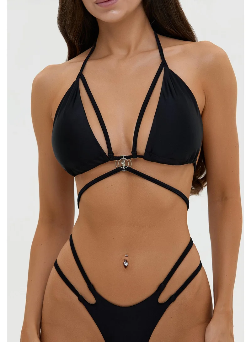 Bona Fide Bona Fide Halter Bikinis for Women - Two-Piece Women's Triangle Bikini with Tie Two Sides Bottom - Soft, Teen Swimsuit