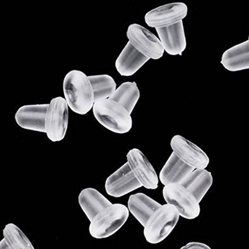 Chunney 500 Pieces Clear Earring Backs Safety Rubber Earring Clutch Earring Pads for Women - Image 2